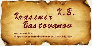 Krasimir Baštovanov vizit kartica